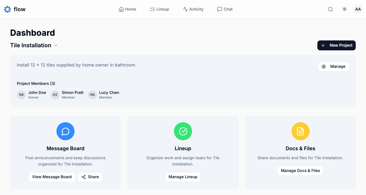 Flow Dashboard Preview
