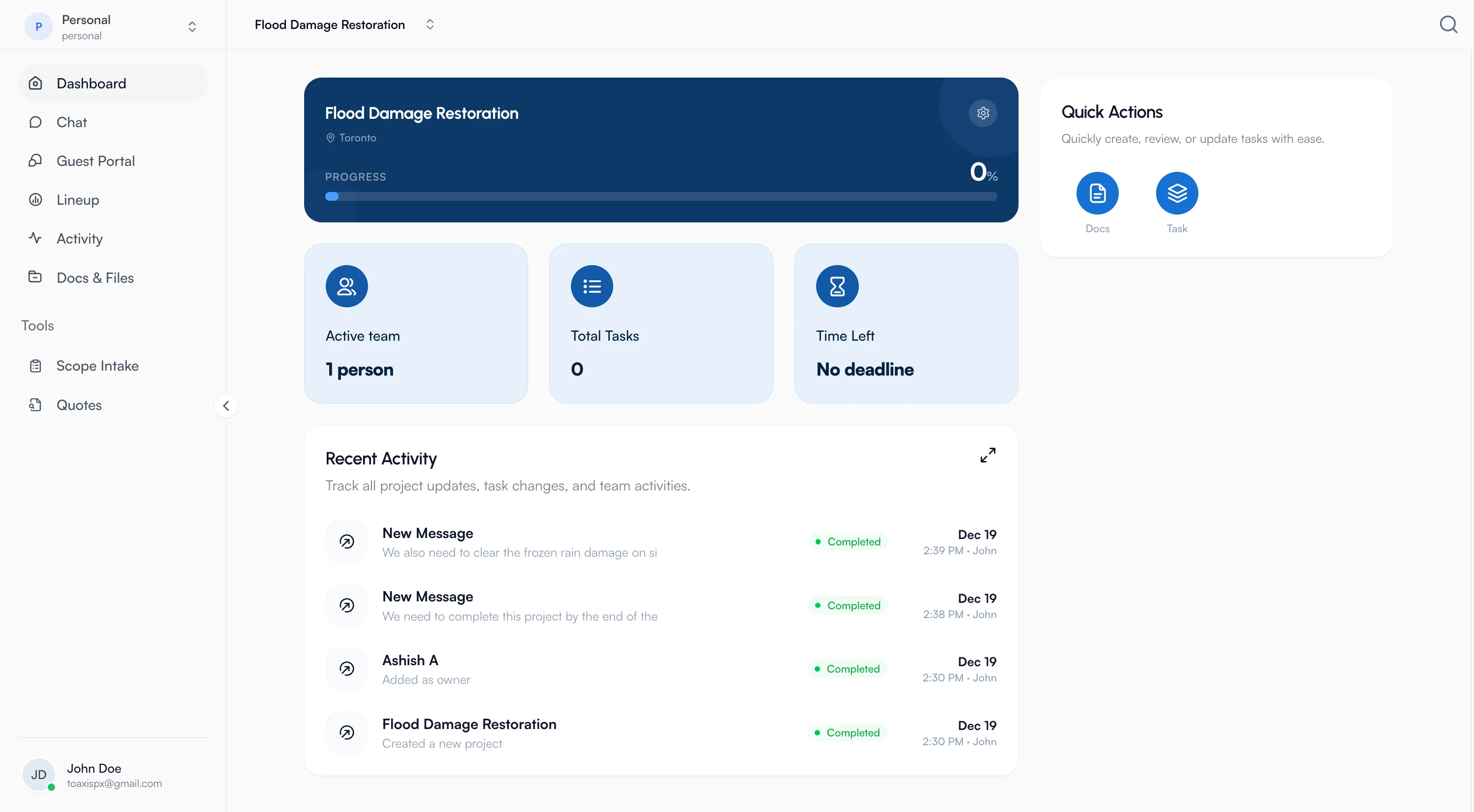 Flow Dashboard Preview